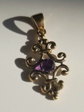 Yellow Gold Amethyst Pendant